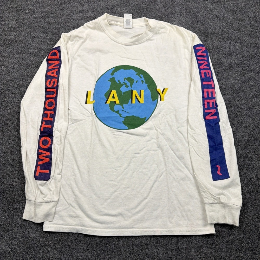 LANY 2019 World Tour Long Sleeve White Shirt Size Small DJ Alternative Rock